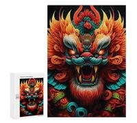 300 PCS Puzzle Per Adolescenti Chinese Mythical Creature Art Print Puzzle Per Adulti Puzzle Difficile Sfida Attività Divertenti A Casa Ottimo Regalo Per I Giocatori 300 PCS