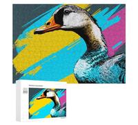 300 PCS Puzzle Per Adolescenti Colorful Abstract Duck Artwork Puzzle Per Adulti Giocattolo Decorazione Da Parete Un'opera D'arte Regalo Di Compleanno, Regali, 300 PCS