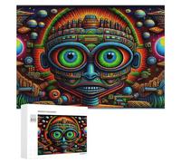 300 PCS Puzzle Per Adolescenti Colorful Alien Head Artwork Puzzle Per Adolescenti Gioco Rompicapo Migliora La Memoria Regali Di Natale Compleanno 300 PCS