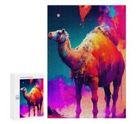 300 PCS Puzzle Per Adolescenti Colorful Camel Painting Puzzle Per Adolescenti Antistress Ogni Pezzo È Unico - Ideale Come Regalo Per Tutta La Famiglia 300 PCS