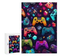 300 PCS Puzzle Per Adolescenti Colorful Game Controllers Pattern Puzzle Per Adulti, Gioco Rompicapo, Gara Di Velocità Manuale, Impegnativo Da Completare 300 PCS