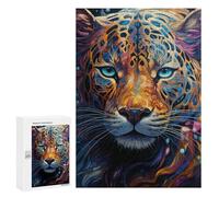 300 PCS Puzzle Per Adolescenti Colorful Leopard Art Print-2 Puzzle Per Adolescenti Migliora La Memoria Sfida Da Completare Giocattoli Educativi Per L'apprendimento 300 PCS
