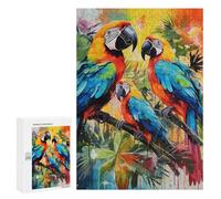 300 PCS Puzzle Per Adolescenti Colorful Parrots in Art -1 Puzzle Per Adulti, Gioco Rompicapo, Gara Di Velocità Manuale, Impegnativo Da Completare 300 PCS