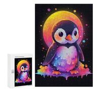 300 PCS Puzzle Per Adolescenti Colorful Penguin And Moon Puzzle Per Adolescenti Gioco Rompicapo Migliora La Memoria Regali Di Natale Compleanno 300 PCS