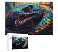 300 PCS Puzzle Per Adolescenti Colorful Serpent Artwork Puzzle Per Adulti Gioco Pratico Corsa Di Velocità Delle Mani Divertimento Attività A Casa, 300 PCS