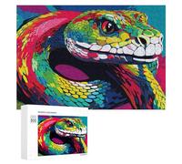 300 PCS Puzzle Per Adolescenti Colorful Snake Illustration Puzzle Per Adolescenti Gioco Rompicapo Migliora La Memoria Regali Di Natale Compleanno 300 PCS