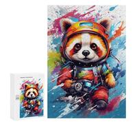 300 PCS Puzzle Per Adolescenti Cosmic Red Panda Explorer-7 Puzzle Per Adulti Assemblaggio Del Modello Aiuta L'esercizio Del Cervello Giochi Stimolanti 300 PCS