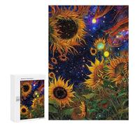 300 PCS Puzzle Per Adolescenti Cosmic Sunflower Garden Puzzle Per Adulti Puzzle Difficile Sfida Attività Divertenti A Casa Ottimo Regalo Per I Giocatori 300 PCS
