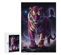 300 PCS Puzzle Per Adolescenti Cosmic Tiger Stance Puzzle Per Adulti Gioco Pratico Difficile Difficile Unico Compleanno E Regali 300 PCS
