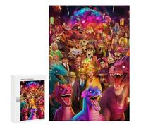300 PCS Puzzle Per Adolescenti Dinosaur Carnival Celebration Puzzle Per Adolescenti Gioco Rompicapo Migliora La Memoria Regali Di Natale Compleanno 300 PCS