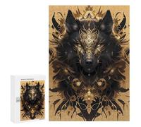 300 PCS Puzzle Per Adolescenti Divine Black Wolf Puzzle Per Adulti, Gioco Rompicapo, Gara Di Velocità Manuale, Impegnativo Da Completare 300 PCS