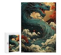 300 PCS Puzzle Per Adolescenti Dragon Wave Art Print Puzzle Per Adolescenti Antistress Ogni Pezzo È Unico - Ideale Come Regalo Per Tutta La Famiglia 300 PCS