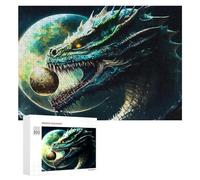 300 PCS Puzzle Per Adolescenti Dragon's Moonlit Majesty Puzzle Per Adolescenti Gioco Rompicapo Migliora La Memoria Regali Di Natale Compleanno 300 PCS