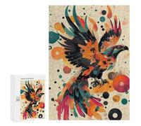 300 PCS Puzzle Per Adolescenti Dynamic Eagle in Flight A Bold Pop Art Display Abstract Eagle Artwork Puzzle Per Adulti Giochi Per Famiglie Taglio Di Precisione Difficile E Impegnativo 300 PCS