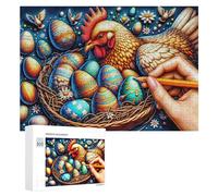 300 PCS Puzzle Per Adolescenti Easter Egg Basket Art Puzzle Per Adolescenti Gioco Rompicapo Migliora La Memoria Regali Di Natale Compleanno 300 PCS