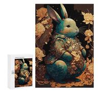 300 PCS Puzzle Per Adolescenti Elegant Rabbit Art Print-2 Puzzle Per Adolescenti Migliora La Memoria Sfida Da Completare Giocattoli Educativi Per L'apprendimento 300 PCS