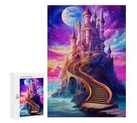 300 PCS Puzzle Per Adolescenti Enchanted Castle by The Sea Puzzle Per Adulti, Gioco Rompicapo, Gara Di Velocità Manuale, Impegnativo Da Completare 300 PCS
