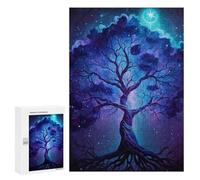 300 PCS Puzzle Per Adolescenti Enchanted Celestial Tree Art Print Puzzle Per Adolescenti Analisi E Logica Difficile E Sfida Ideale Come Regalo 300 PCS