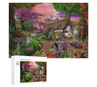 300 PCS Puzzle Per Adolescenti Enchanted Cottage Garden Scene Puzzle Per Adolescenti Gioco Rompicapo Migliora La Memoria Regali Di Natale Compleanno 300 PCS