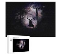 300 PCS Puzzle Per Adolescenti Enchanted Forest with Stag Silhouette Puzzle Per Adulti Giochi Per Famiglie Antistress Regali Per La Riduzione Dello Stress 300 PCS