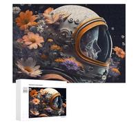 300 PCS Puzzle Per Adolescenti Floral Astronaut Helmet Artwork Puzzle Per Adolescenti Gioco Rompicapo Migliora La Memoria Regali Di Natale Compleanno 300 PCS