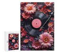 300 PCS Puzzle Per Adolescenti Floral Vinyl Melodies Puzzle Per Adulti, Rompicapo, Sfida Educativa, Regalo Di Compleanno 300 PCS