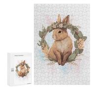 300 PCS Puzzle Per Adolescenti Floral Watercolor Rabbit Puzzle Per Adolescenti Gioco Rompicapo Migliora La Memoria Regali Di Natale Compleanno 300 PCS