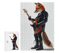 300 PCS Puzzle Per Adolescenti Fox Guitar Puzzle Per Adulti Giocattolo Decorazione Da Parete Un'opera D'arte Regalo Di Compleanno, Regali, 300 PCS