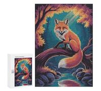 300 PCS Puzzle per Adolescenti Fox on A Branch by A River Puzzle Giochi Rilassanti Ma Divertenti E Divertenti E Divertenti Compleanno E Natale 300 PCS