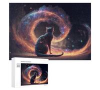 300 PCS Puzzle Per Adolescenti Galactic Cat Dreamscape -2 Puzzle Per Adolescenti Gioco Rompicapo Migliora La Memoria Regali Di Natale Compleanno 300 PCS