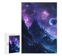 300 PCS Puzzle Per Adolescenti Galactic Mountain Majesty Puzzle Per Adolescenti Taglio Di Precisione Aiuta L'esercizio Del Cervello Regali Per La Riduzione Dello Stress 300 PCS