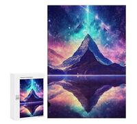 300 PCS Puzzle Per Adolescenti Galactic Reflections A Cosmic Mountain Scene Puzzle Per Adolescenti Gioco Rompicapo Migliora La Memoria Regali Di Natale Compleanno 300 PCS