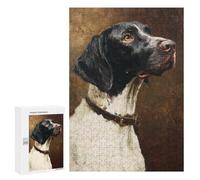 300 PCS Puzzle Per Adolescenti German Shorthaired Pointer Painting-2 Puzzle Per Adulti Migliorano La Memoria Difficili E Stimolanti Rompicapo Giochi Per Famiglie 300 PCS