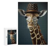 300 PCS Puzzle Per Adolescenti Giraffe Funny Animal Hat Puzzle Per Adulti Rompicapo Gioco Analisi E Logica Regali Di Natale Compleanno 300 PCS
