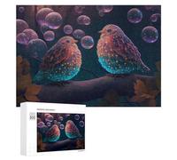 300 PCS Puzzle Per Adolescenti Glowing Birds in A Fantasy Forest Puzzle Per Adulti Gioco Pratico Corsa Di Velocità Delle Mani Divertimento Attività A Casa, 300 PCS