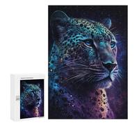 300 PCS Puzzle Per Adolescenti Glowing Leopard Wall Art Print Puzzle Per Adolescenti Migliora La Memoria Sfida Da Completare Giocattoli Educativi Per L'apprendimento 300 PCS
