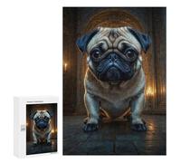 300 PCS Puzzle Per Adolescenti Grumpy Pug in A Grand Hall Puzzle Per Adulti Gioco Pratico Difficile Difficile Unico Compleanno E Regali 300 PCS