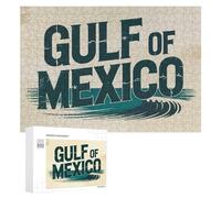 300 PCS Puzzle Per Adolescenti Gulf of Mexico Vintage Style Graphic Puzzle Per Adolescenti Gioco Rompicapo Migliora La Memoria Regali Di Natale Compleanno 300 PCS