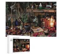 300 PCS Puzzle Per Adolescenti Herbal Magic A Witch's Altar Setup Puzzle Per Adulti Giocattoli Fai Da Te Sfida Difficile Regali Antistress 300 PCS