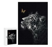 300 PCS Puzzle Per Adolescenti Jaguar with Butterfly Puzzle Per Adolescenti Antistress Ogni Pezzo È Unico - Ideale Come Regalo Per Tutta La Famiglia 300 PCS