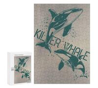 300 PCS Puzzle Per Adolescenti Killer Whale Orca Puzzle Per Adulti Gioco Pratico Difficile Difficile Unico Compleanno E Regali 300 PCS