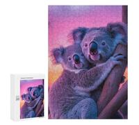 300 PCS Puzzle Per Adolescenti Koala Couple at Sunset Puzzle Per Adulti Giocattoli Fai Da Te Sfida Difficile Regali Antistress 300 PCS