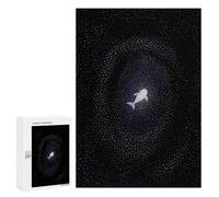 300 PCS Puzzle Per Adolescenti Lonely Whale in The Cosmos Puzzle Per Adulti Gioco Pratico Difficile Difficile Unico Compleanno E Regali 300 PCS