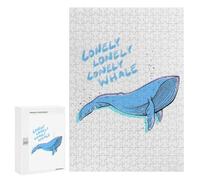 300 PCS Puzzle Per Adolescenti Lonely Whale Text Version Puzzle Per Adulti Gioco Pratico Assemblaggio Di Modelli Regali Unici Per Compleanno E Natale 300 PCS