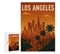 300 PCS Puzzle Per Adolescenti Los Angeles Travel Puzzle Per Adulti Giocattoli Antistress Analisi E Logica Interazione Genitore-figlio 300 PCS
