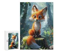 300 PCS Puzzle Per Adolescenti Magical Forest Fox Adventure Puzzle Per Adulti Analisi E Logica Ogni Pezzo È Unico - Giochi Rompicapo Per Famiglie 300 PCS