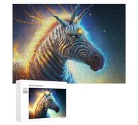 300 PCS Puzzle Per Adolescenti Magical Zebra with Celestial Horns Puzzle Per Adolescenti Gioco Rompicapo Migliora La Memoria Regali Di Natale Compleanno 300 PCS