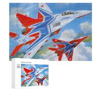 300 PCS Puzzle Per Adolescenti Mikoyan MiG29 Jet War Puzzle Per Adolescenti Gioco Rompicapo Migliora La Memoria Regali Di Natale Compleanno 300 PCS