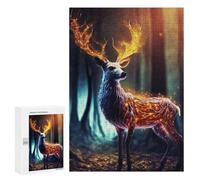 300 PCS Puzzle Per Adolescenti Mystical Deer in Forest Puzzle Per Adolescenti Gioco Rompicapo Migliora La Memoria Regali Di Natale Compleanno 300 PCS