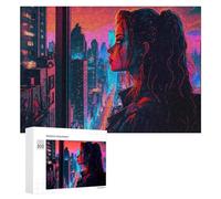 300 PCS Puzzle Per Adolescenti Neon Cityscape Urban Dreamscape Puzzle Per Adolescenti Gioco Rompicapo Migliora La Memoria Regali Di Natale Compleanno 300 PCS